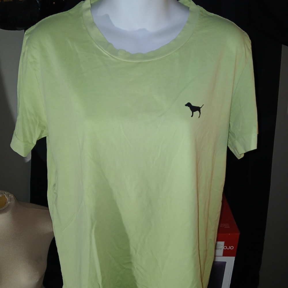PINK Victoria's Secret Neon Open-Back Oversized Tee Dog